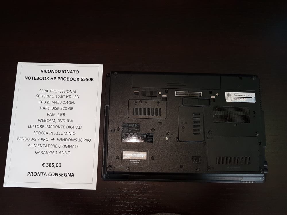 NOTEBOOK HP 6550b Professional Series - 15 NOTEBOOK HP 6550b Professional Series - 15